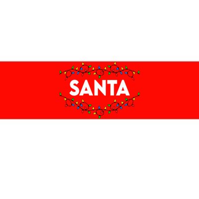 Santa Christmas Lights Funny Matching Couples Christmas Bumper Sticker