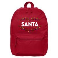 Santa Christmas Lights Funny Matching Couples Christmas 16 in Basic Backpack