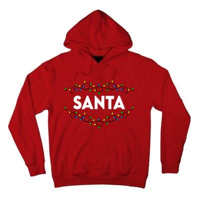 Santa Christmas Lights Funny Matching Couples Christmas Tall Hoodie