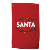 Santa Christmas Lights Funny Matching Couples Christmas Platinum Collection Golf Towel