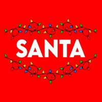 Santa Christmas Lights Funny Matching Couples Christmas Kids T-Shirt