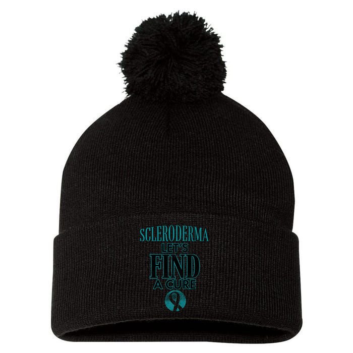 Scleroderma Let's Find A Cure Pom Pom 12in Knit Beanie