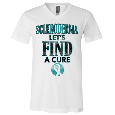 Scleroderma Let's Find A Cure V-Neck T-Shirt