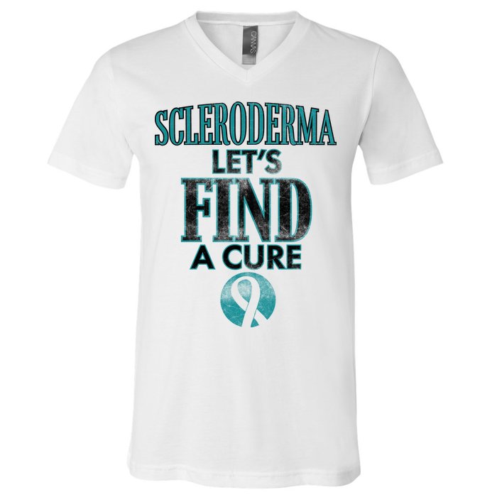 Scleroderma Let's Find A Cure V-Neck T-Shirt