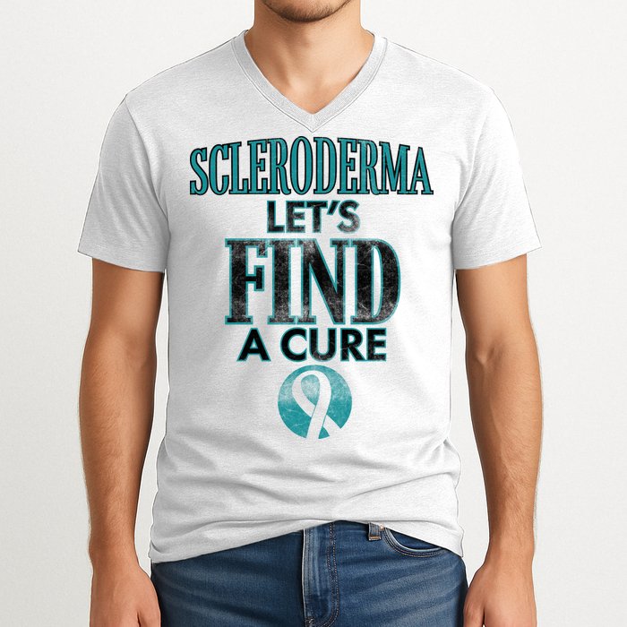 Scleroderma Let's Find A Cure V-Neck T-Shirt