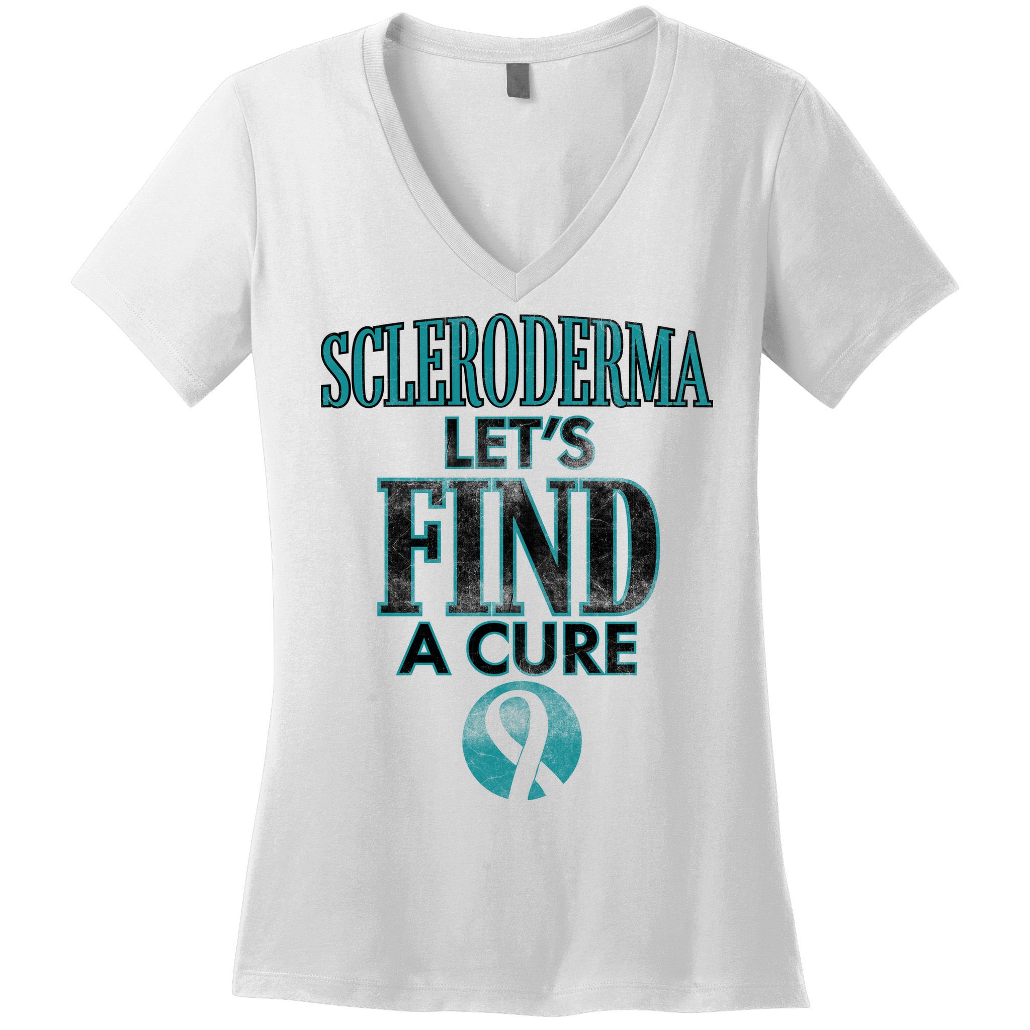 Scleroderma Let's Find A Cure Women's V-Neck T-Shirt