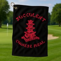 Succulent Chinese Meal Chinese Take Out Take Away Golf Towel