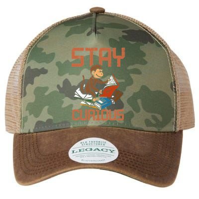 Stay Curious Monkey Reading Legacy Tie Dye Trucker Hat