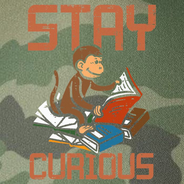 Stay Curious Monkey Reading Legacy Tie Dye Trucker Hat