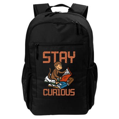 Stay Curious Monkey Reading Backpack
