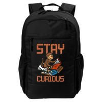 Stay Curious Monkey Reading Backpack