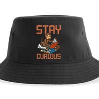 Stay Curious Monkey Reading Sustainable Bucket Hat