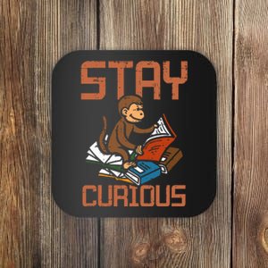 Stay Curious Monkey Reading Coaster