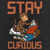 Stay Curious Monkey Reading Microfiber Hand Towel