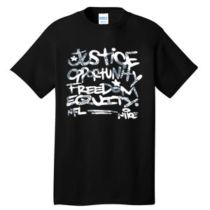 Steelers Coach Mike Tomlin Justice Opportunity Equity Freedom Tall T-Shirt