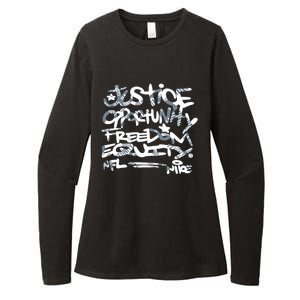 Steelers Coach Mike Tomlin Justice Opportunity Equity Freedom Womens CVC Long Sleeve Shirt