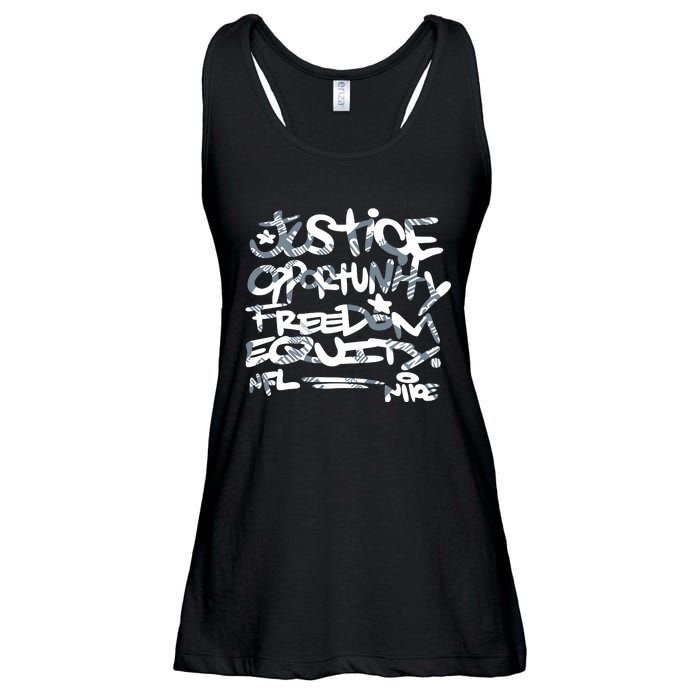 Steelers Coach Mike Tomlin Justice Opportunity Equity Freedom Ladies Essential Flowy Tank