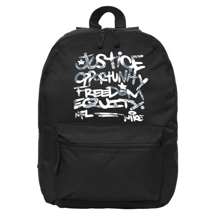 Steelers Coach Mike Tomlin Justice Opportunity Equity Freedom 16 in Basic Backpack