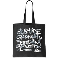 Steelers Coach Mike Tomlin Justice Opportunity Equity Freedom Tote Bag