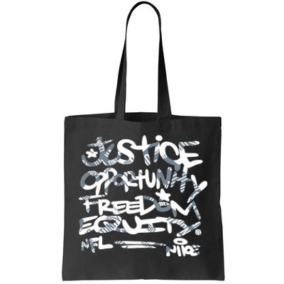 Steelers Coach Mike Tomlin Justice Opportunity Equity Freedom Tote Bag