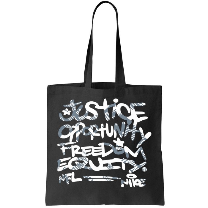 Steelers Coach Mike Tomlin Justice Opportunity Equity Freedom Tote Bag