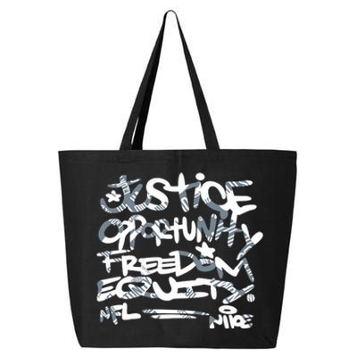 Steelers Coach Mike Tomlin Justice Opportunity Equity Freedom 25L Jumbo Tote