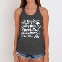 Steelers Coach Mike Tomlin Justice Opportunity Equity Freedom Women's Knotted Racerback Tank