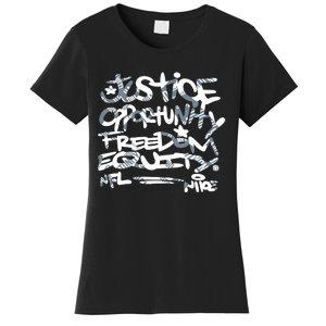 Steelers Coach Mike Tomlin Justice Opportunity Equity Freedom Women's T-Shirt