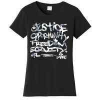 Steelers Coach Mike Tomlin Justice Opportunity Equity Freedom Women's T-Shirt