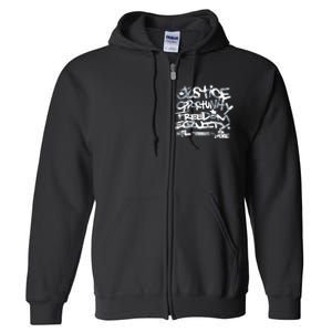 Steelers Coach Mike Tomlin Justice Opportunity Equity Freedom Full Zip Hoodie