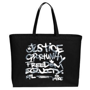 Steelers Coach Mike Tomlin Justice Opportunity Equity Freedom Cotton Canvas Jumbo Tote