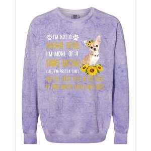 Sunflower Chihuahua Mom Mothers Day Dog Mom Gift Colorblast Crewneck Sweatshirt