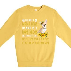 Sunflower Chihuahua Mom Mothers Day Dog Mom Gift Premium Crewneck Sweatshirt