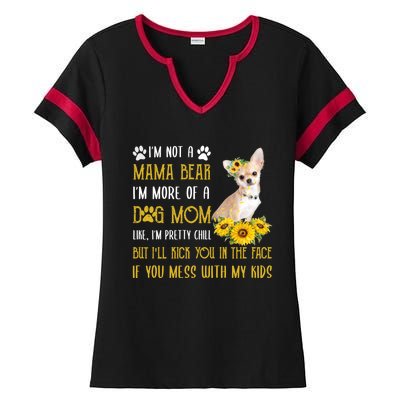 Sunflower Chihuahua Mom Mothers Day Dog Mom Gift Ladies Halftime Notch Neck Tee