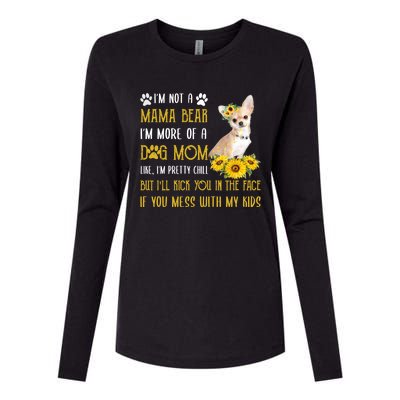 Sunflower Chihuahua Mom Mothers Day Dog Mom Gift Womens Cotton Relaxed Long Sleeve T-Shirt