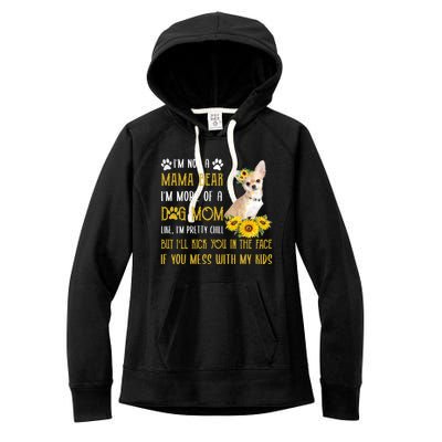 Sunflower Chihuahua Mom Mothers Day Dog Mom Gift Women's Fleece Hoodie