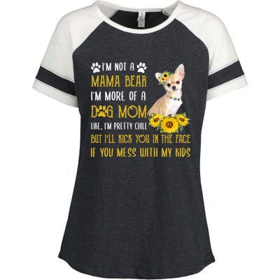 Sunflower Chihuahua Mom Mothers Day Dog Mom Gift Enza Ladies Jersey Colorblock Tee