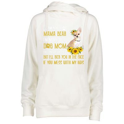 Sunflower Chihuahua Mom Mothers Day Dog Mom Gift Womens Funnel Neck Pullover Hood