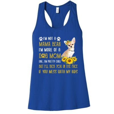 Sunflower Chihuahua Mom Mothers Day Dog Mom Gift Women's Racerback Tank