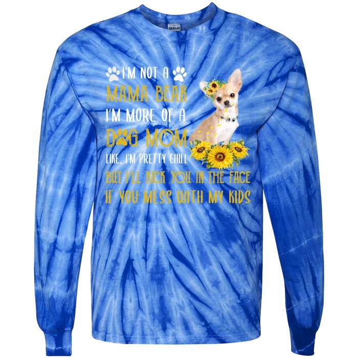 Sunflower Chihuahua Mom Mothers Day Dog Mom Gift Tie-Dye Long Sleeve Shirt