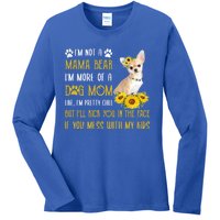 Sunflower Chihuahua Mom Mothers Day Dog Mom Gift Ladies Long Sleeve Shirt