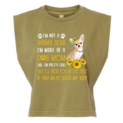 Sunflower Chihuahua Mom Mothers Day Dog Mom Gift Garment-Dyed Women's Muscle Tee