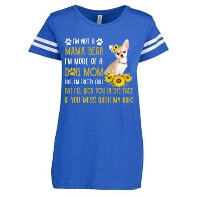 Sunflower Chihuahua Mom Mothers Day Dog Mom Gift Enza Ladies Jersey Football T-Shirt