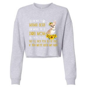 Sunflower Chihuahua Mom Mothers Day Dog Mom Gift Cropped Pullover Crew