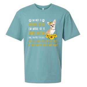 Sunflower Chihuahua Mom Mothers Day Dog Mom Gift Sueded Cloud Jersey T-Shirt