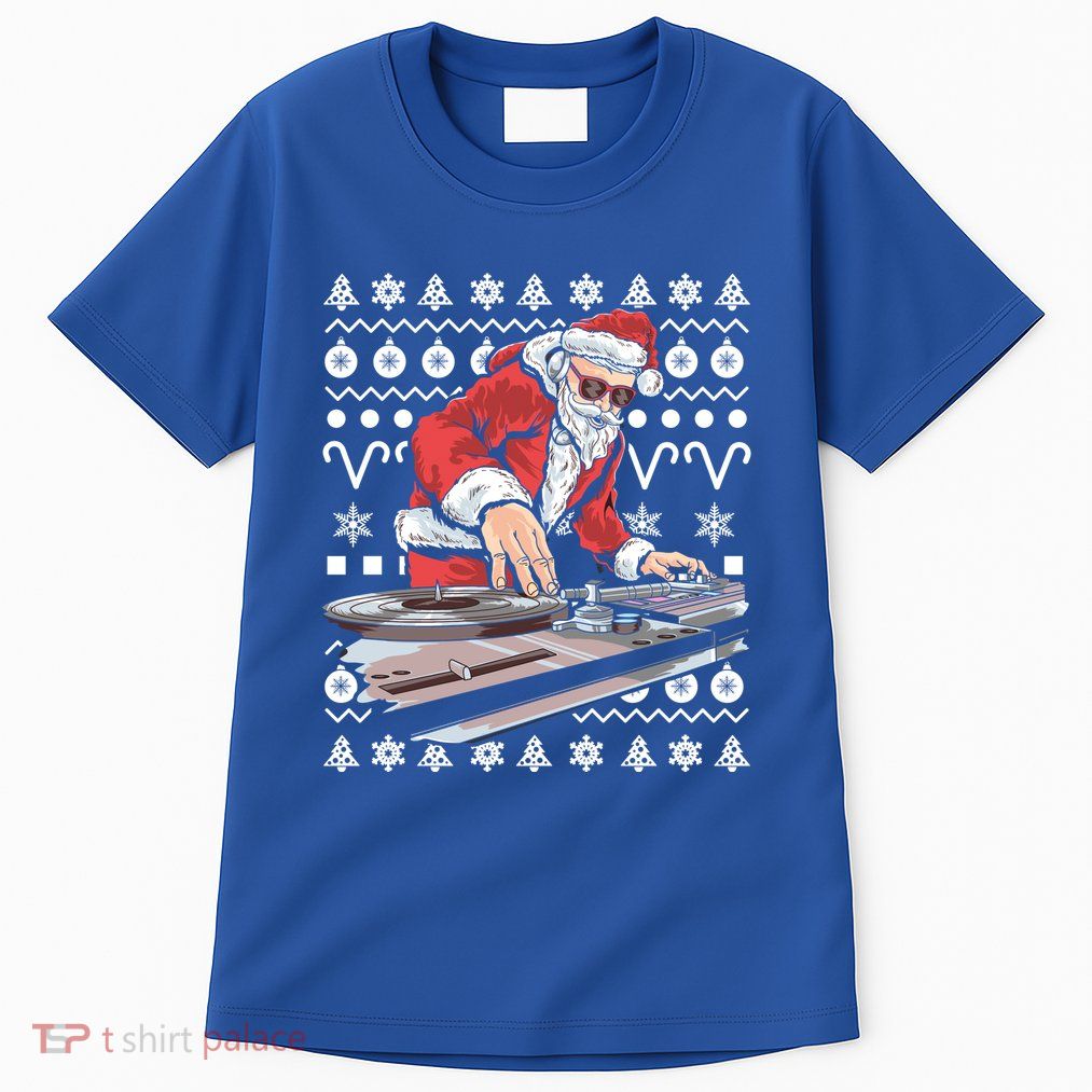 Santa Claus Music Dj Ugly Christmas Cool Gift Tall T-Shirt