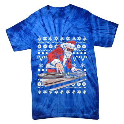 Santa Claus Music Dj Ugly Christmas Cool Gift Tie-Dye T-Shirt