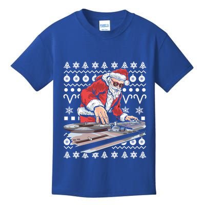 Santa Claus Music Dj Ugly Christmas Cool Gift Kids T-Shirt