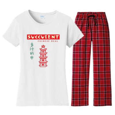 Succulent Chinese Meal Democracy Manifest Women's Flannel Pajama Set