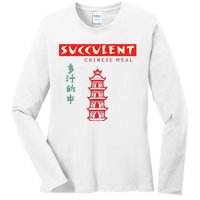 Succulent Chinese Meal Democracy Manifest Ladies Long Sleeve Shirt